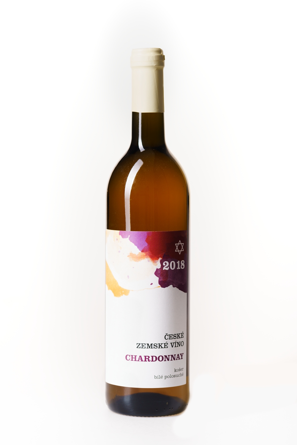Chardonnay košer 2018 polosuché bílé víno 0,75 l