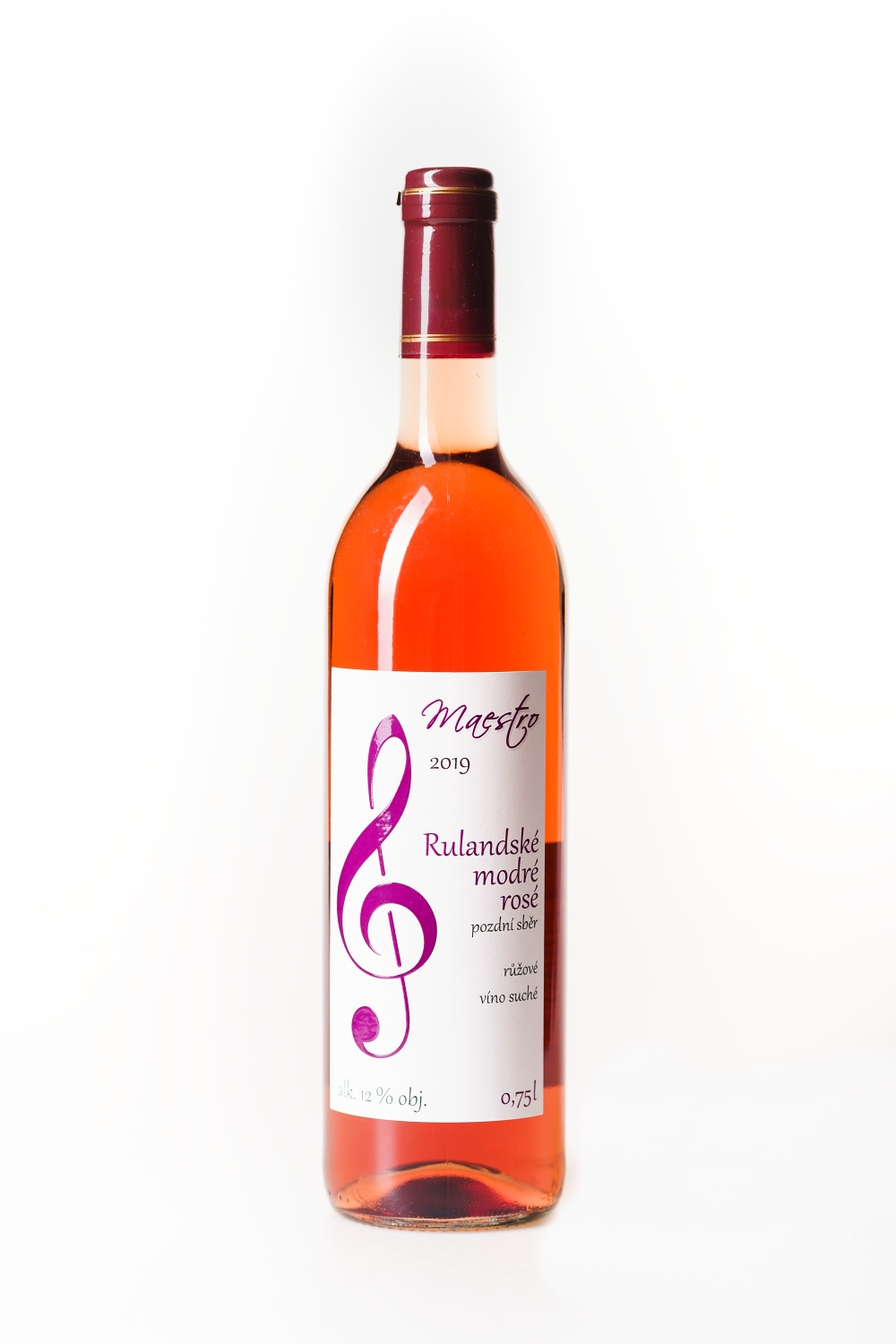 Rulandské modré pozdní sběr rosé 2019 suché růžové víno 0,75 l